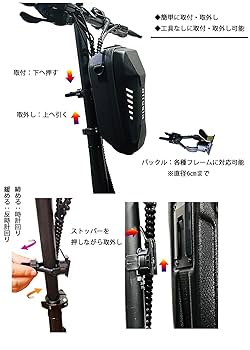 Amazon.co.jp: 自転車バッグ EVAハード防水 サイクリングパニエ